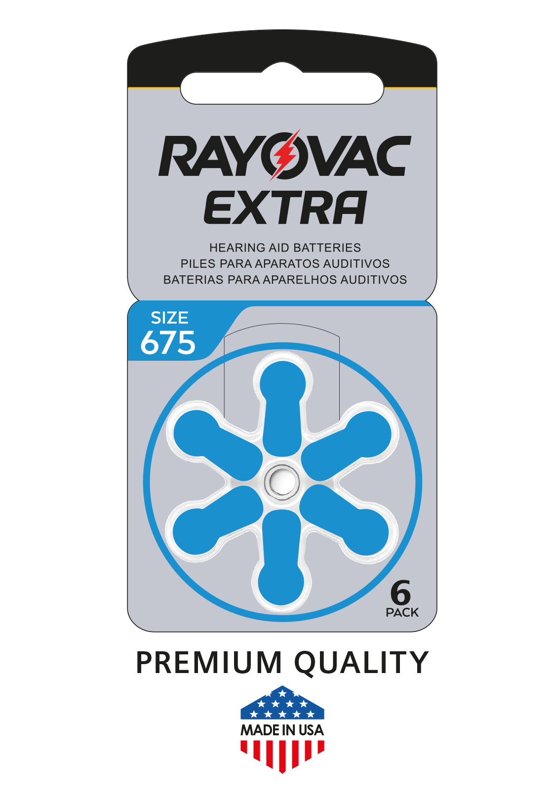 Rayovac Extra Hearing Aid Battery Size 675