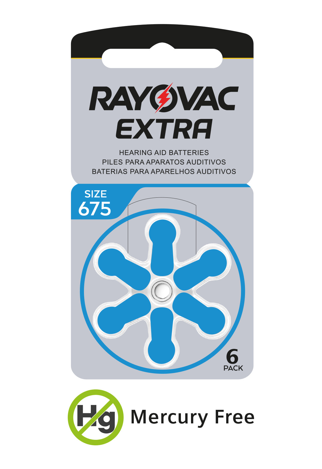 Rayovac Extra Hearing Aid Battery Size 675