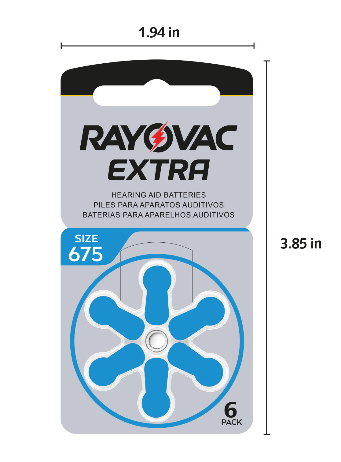 Rayovac Extra Hearing Aid Battery Size 675
